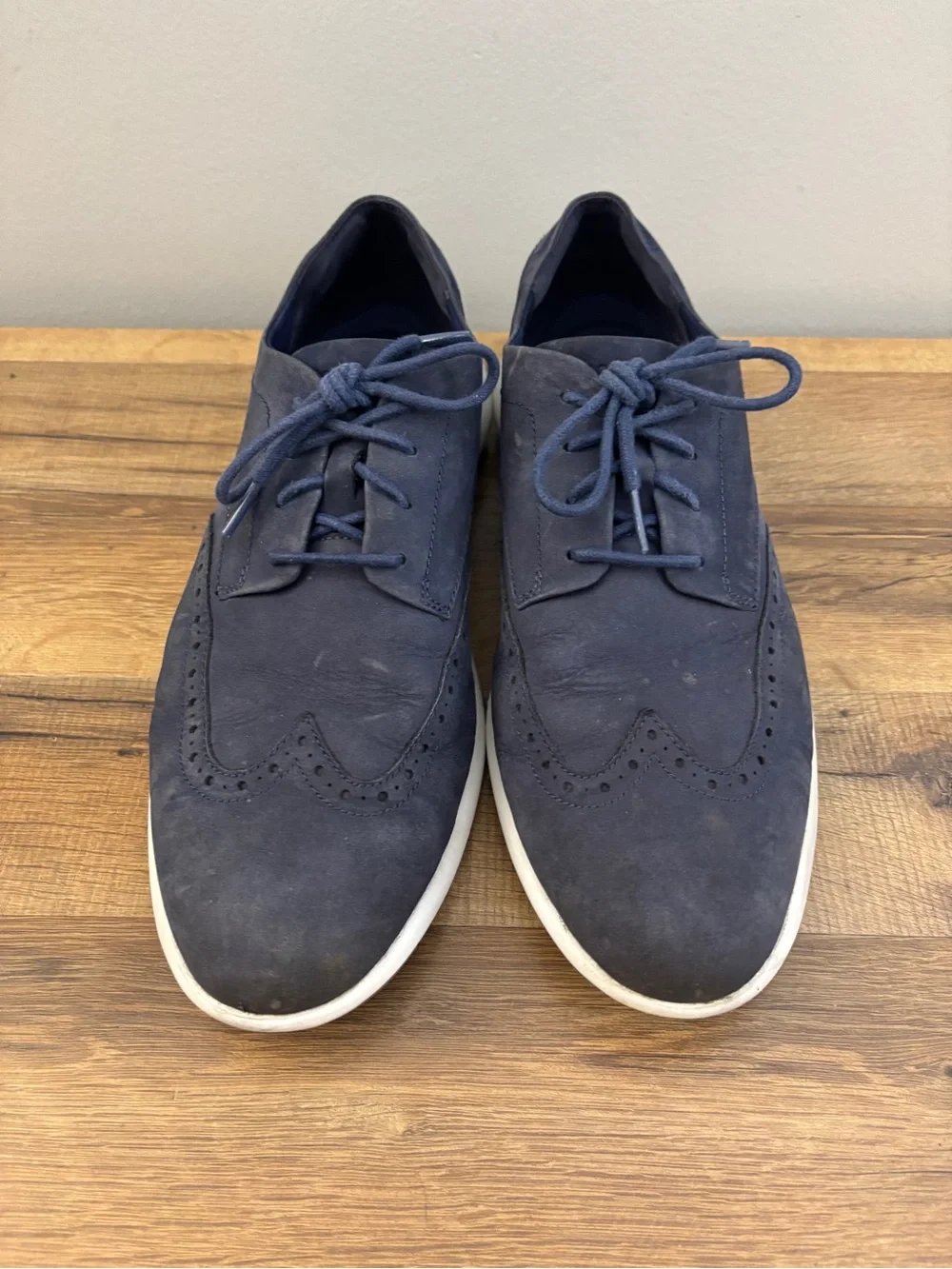 Cole Haan Zero Grand Troy Leather Wingtip Oxford Blue Men’s